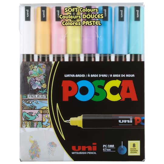 uni® POSCA PC-1MR 0.7mm Soft Color Water-Based Paint Markers